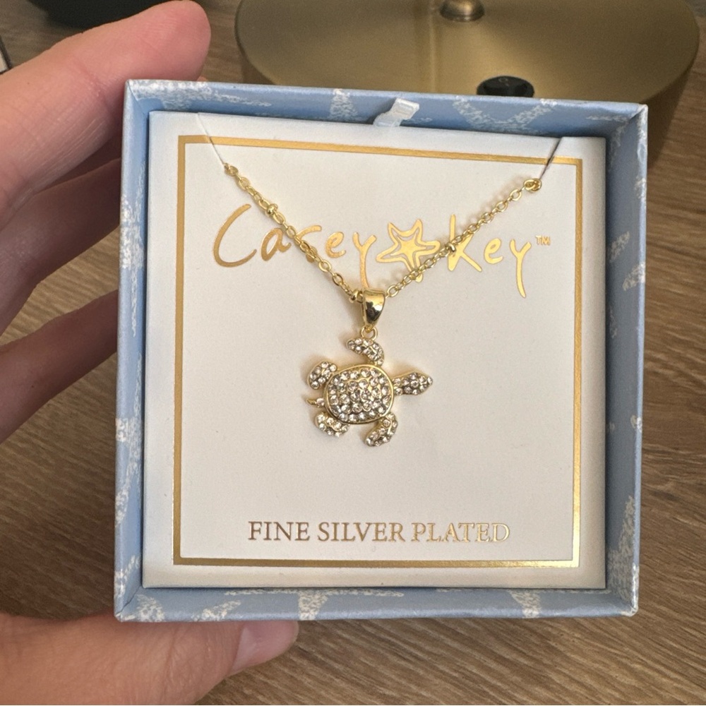 Casey Key Gold Turtle Pendant Necklace